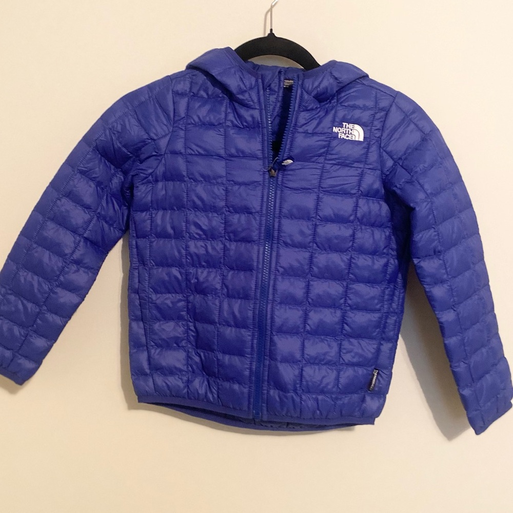 The North Face Kids Royal Blue Puffer Hooded Jacket